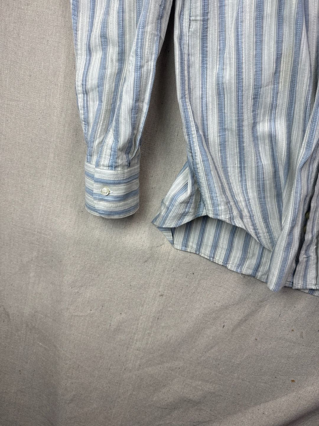 Missoni Blue Striped Long Sleeve Button Down Shirt Size M 5