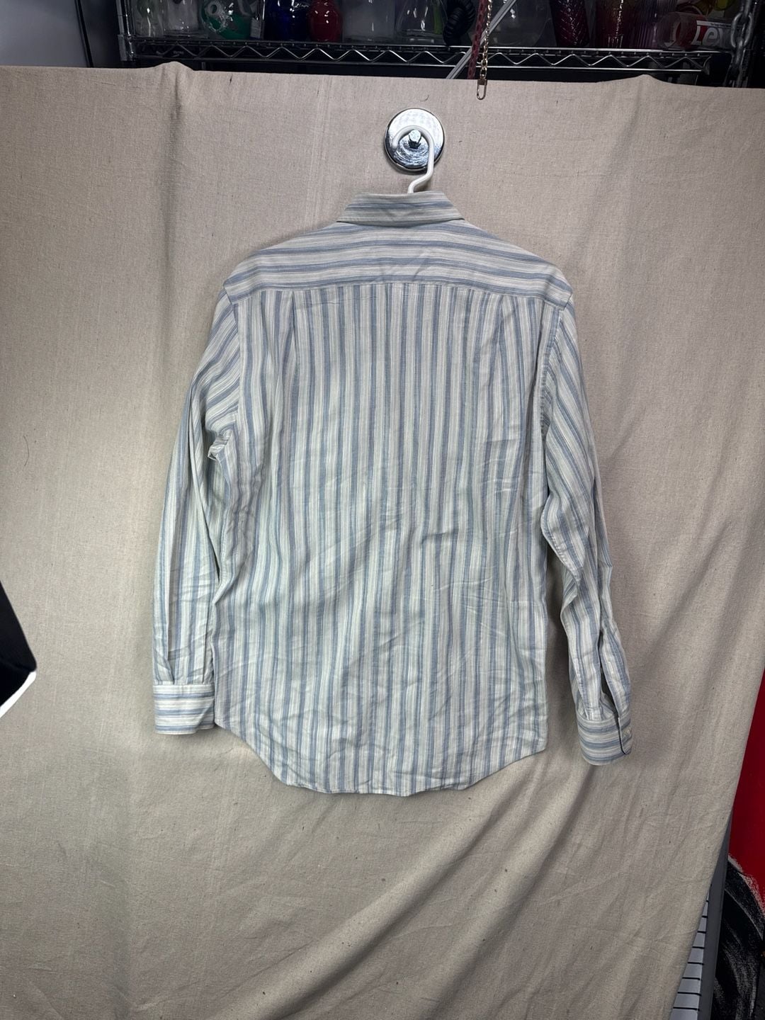 Missoni Blue Striped Long Sleeve Button Down Shirt Size M 8