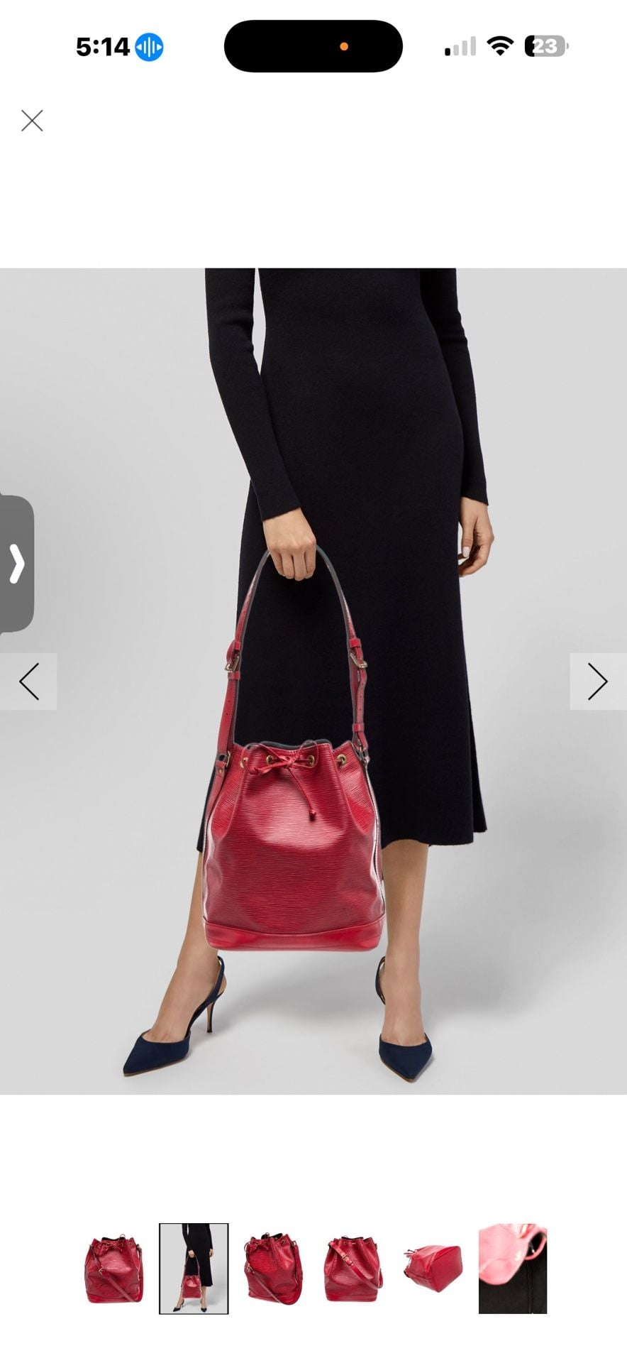 Louis Vuitton Epi Noé Bucket Bag Castilian Red 2