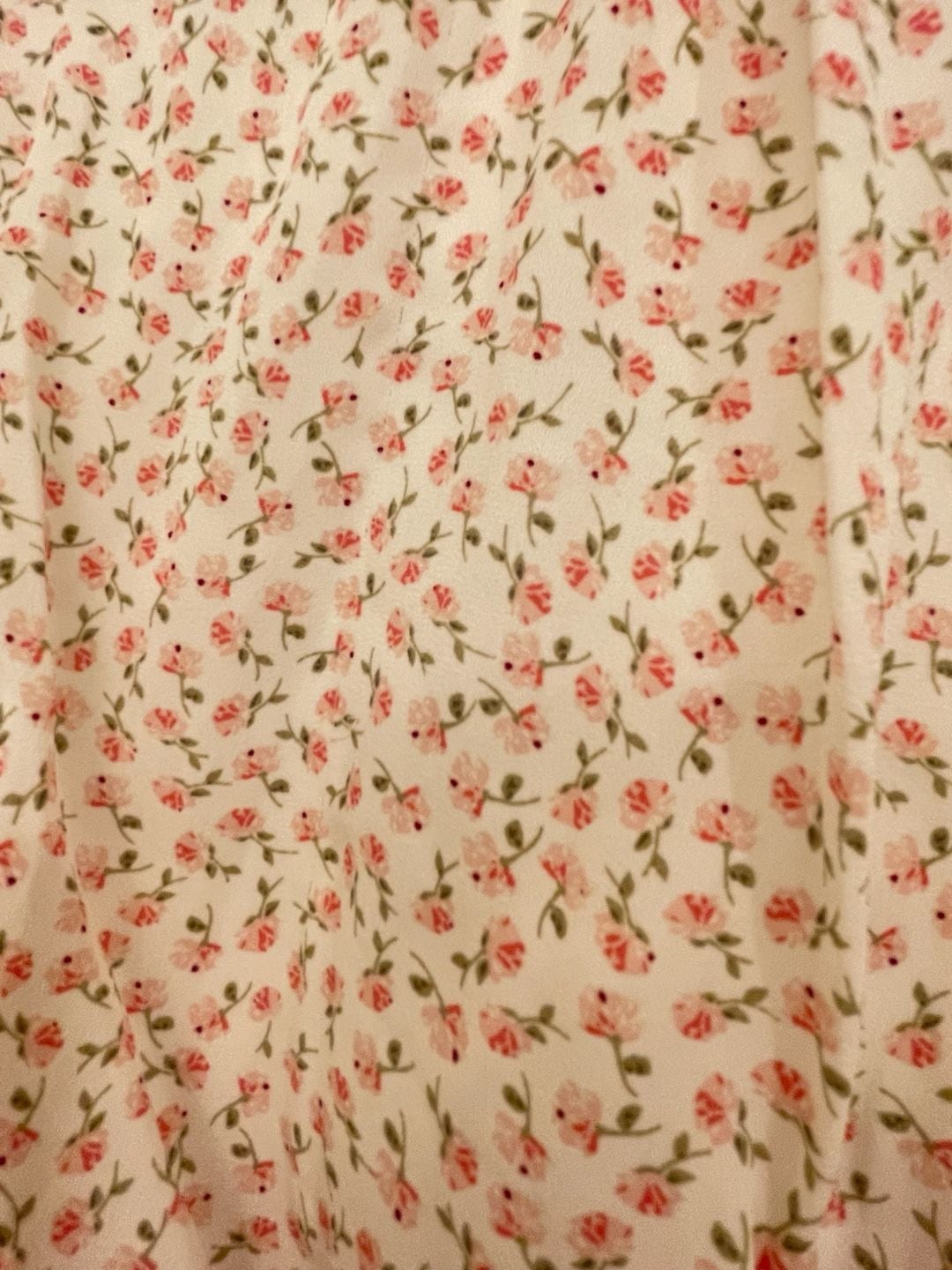 Floral Flutter Sleeve Smocked Waist Midi Dress Size S Feminine Spring Wedding Cottage Core Vibes 5