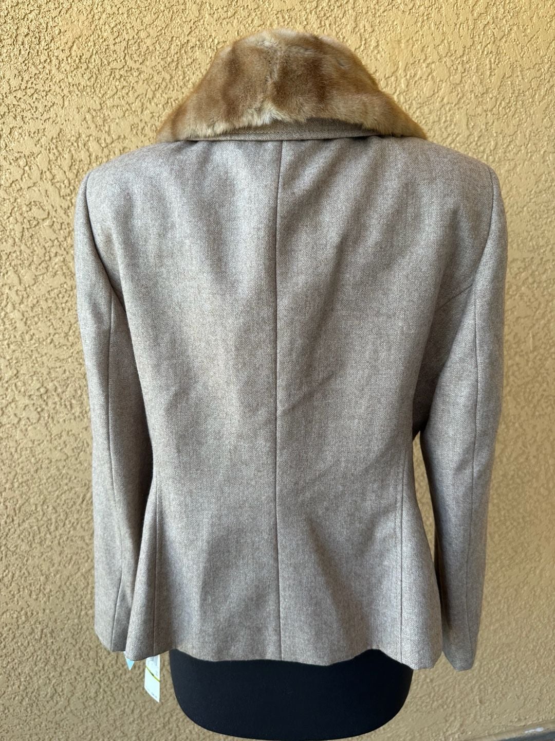 Vintage NWT Nipon Boutique Petite Jacket with Faux Fur Collar Size 14P 4