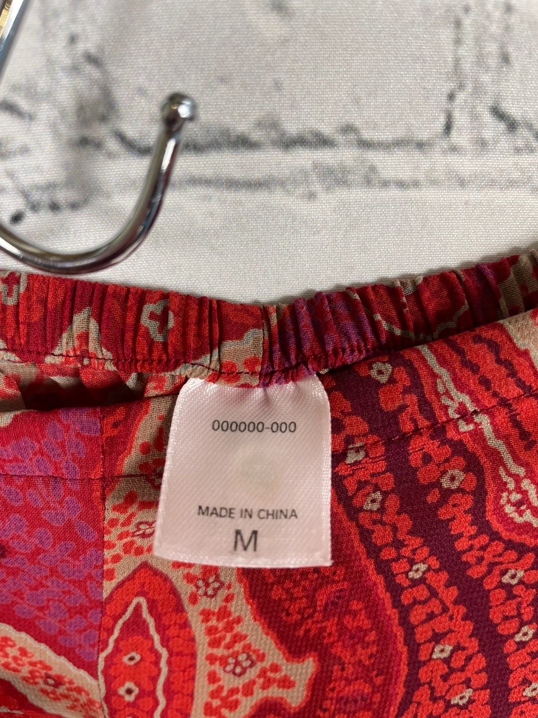VTG Victoria's Secret Red Paisley Ruffle Peplum Beach Cover Up/Pajama Set Size M 5