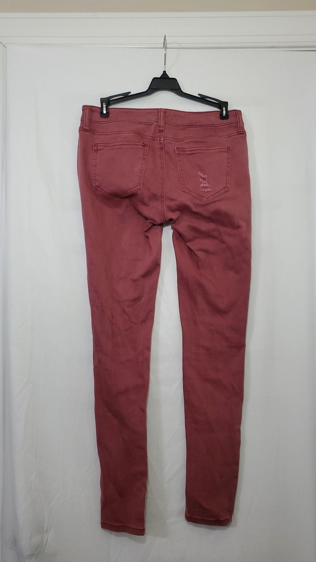 Altar'd State Distressed Skinny Jeans Maroon Size 27/S 3