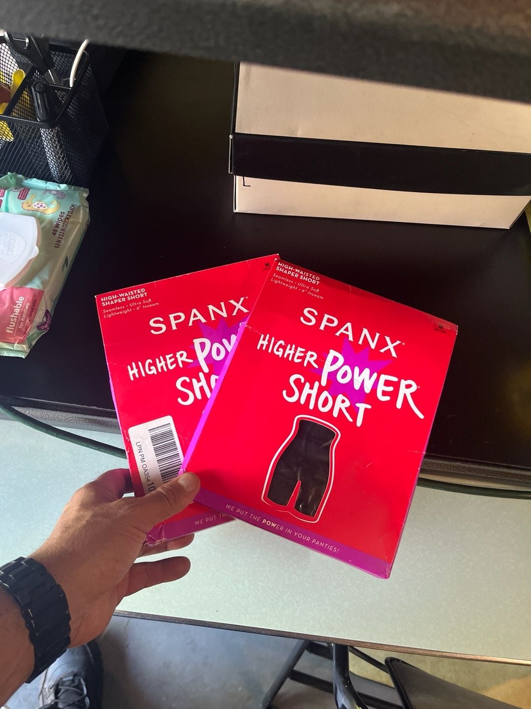 Spanx Higher Power Short High-Waisted Shaper Short Size M Very Black - Set of 2 1