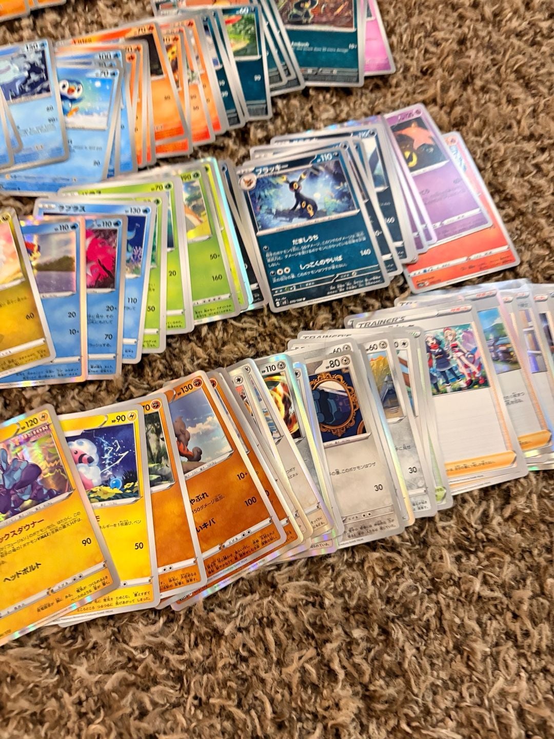 Pokémon Card Bulk Lot - English & Japanese Mix - Includes V Cards, Holos, and Trainers 7