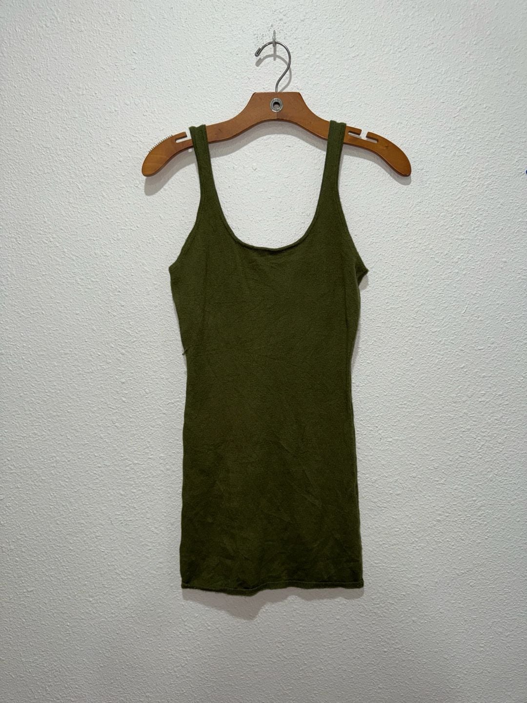 Double Zero Olive Green Knit Tank Top Camisole Size Small 2