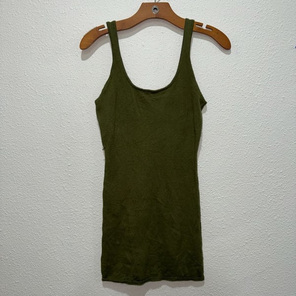 Double Zero Olive Green Knit Tank Top Camisole Size Small