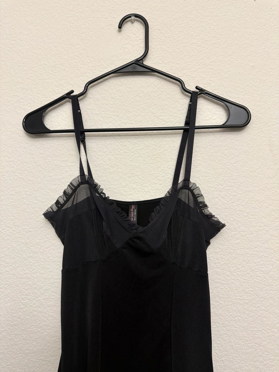 Vintage 2006 Victoria’s Secret Sweet Little Things Black Babydoll Chemise L Y2K 2