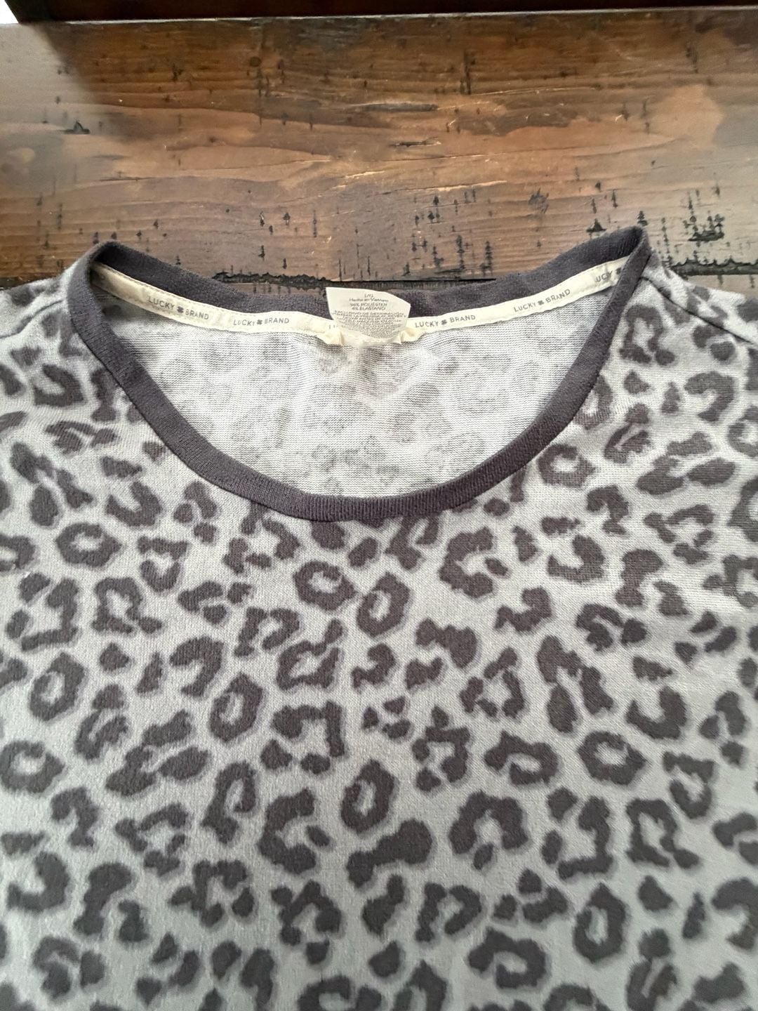 Lucky Brand Leopard Print 2-Piece Pajama Set Size Large 7