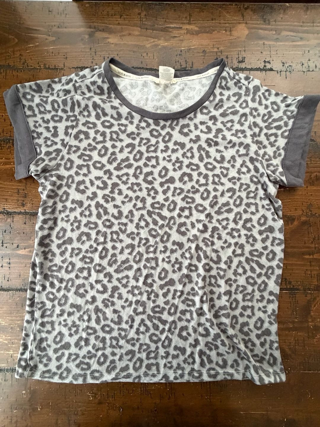 Lucky Brand Leopard Print 2-Piece Pajama Set Size Large 9