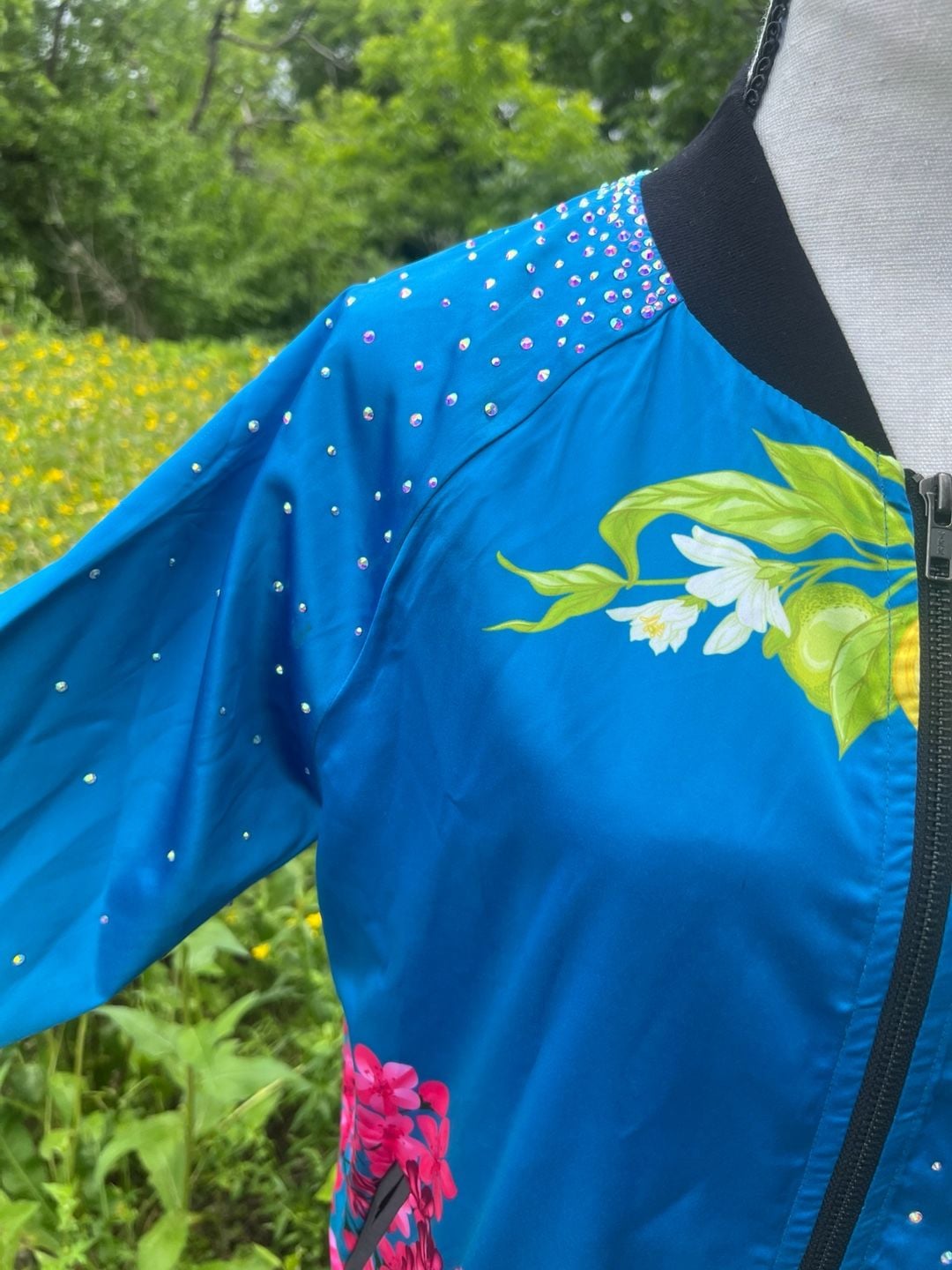 Rebel Athletic Rebel on the Amalfi Coast Crystal Embellished Bomber Jacket 6