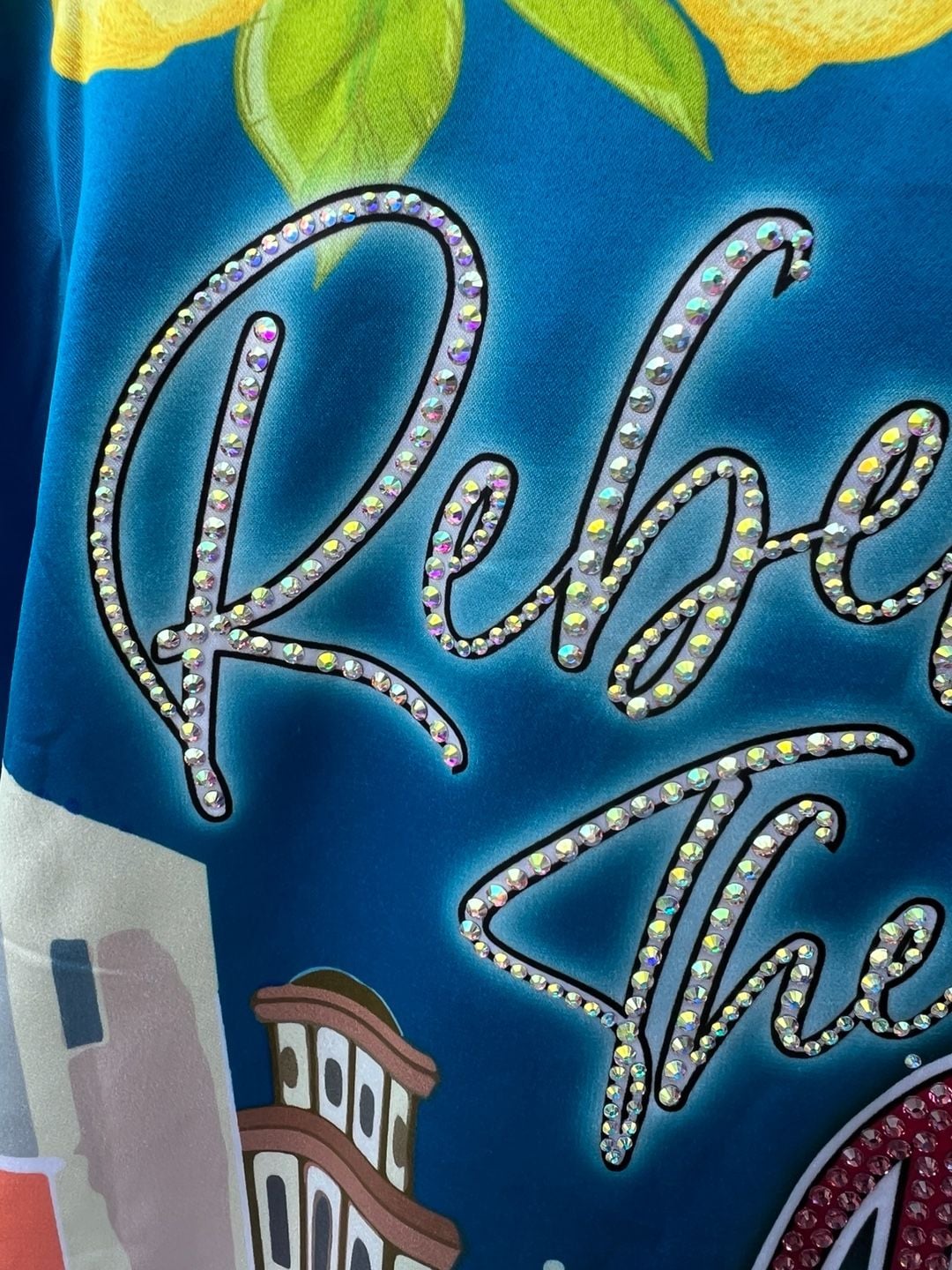 Rebel Athletic Rebel on the Amalfi Coast Crystal Embellished Bomber Jacket 10