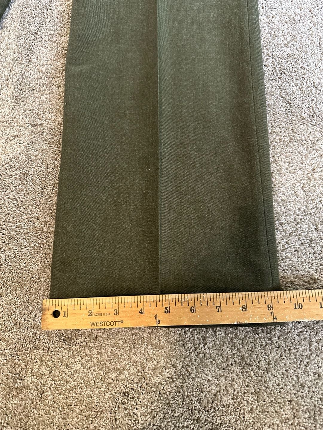 Vintage USMC Service Uniform Set Tan Long Sleeve Shirt Green Trousers 11