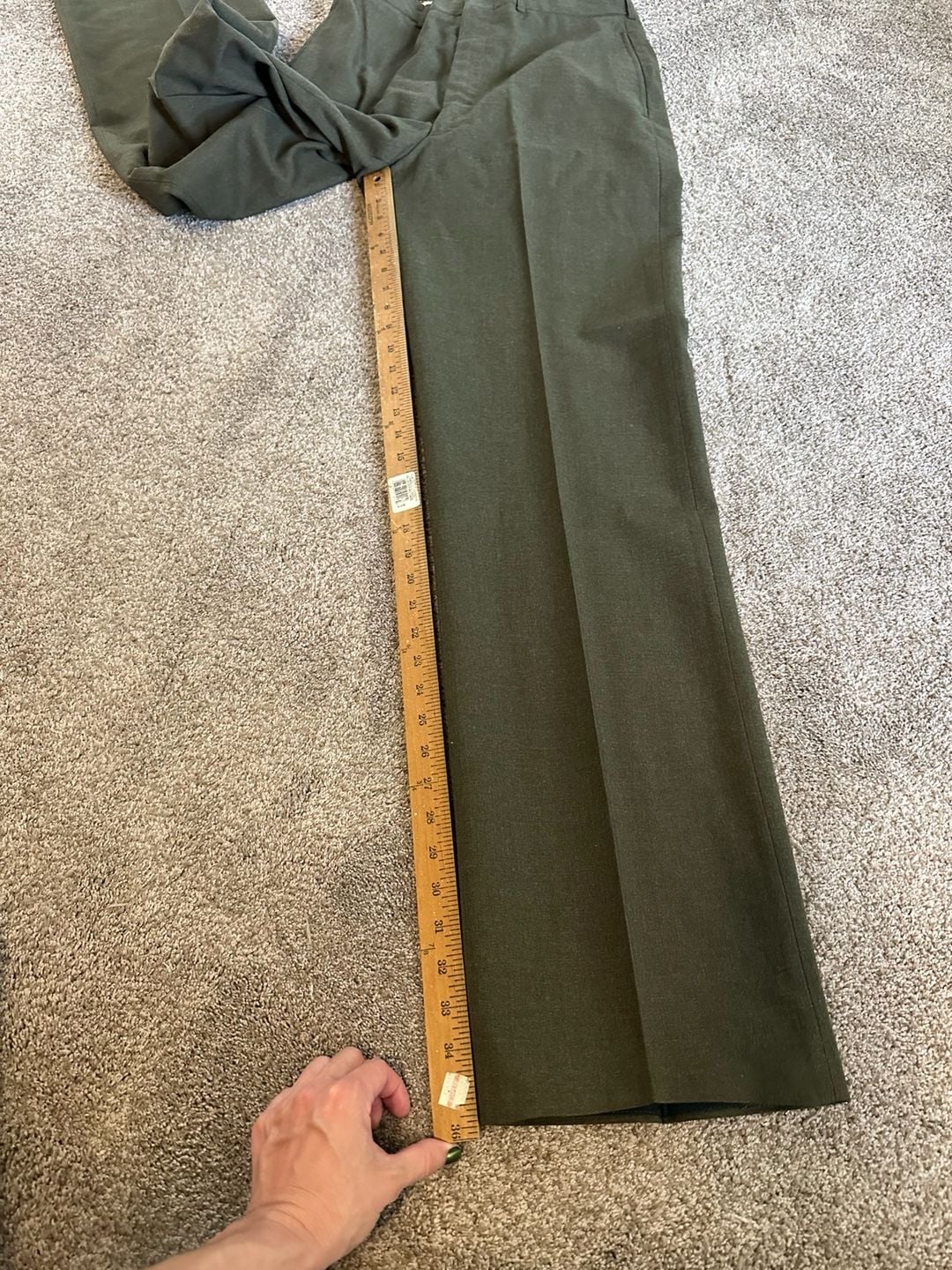 Vintage USMC Service Uniform Set Tan Long Sleeve Shirt Green Trousers 12