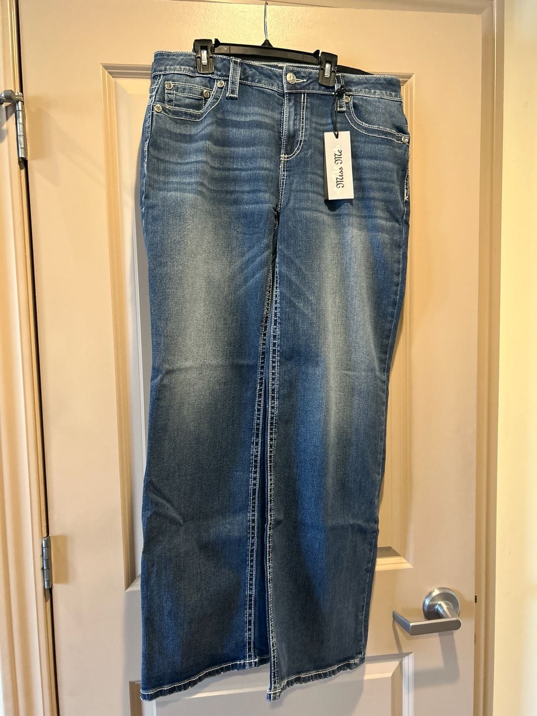 Miss Me Fleur SR197 Slim Wide Embellished Jeans Size 31/12 L32 2