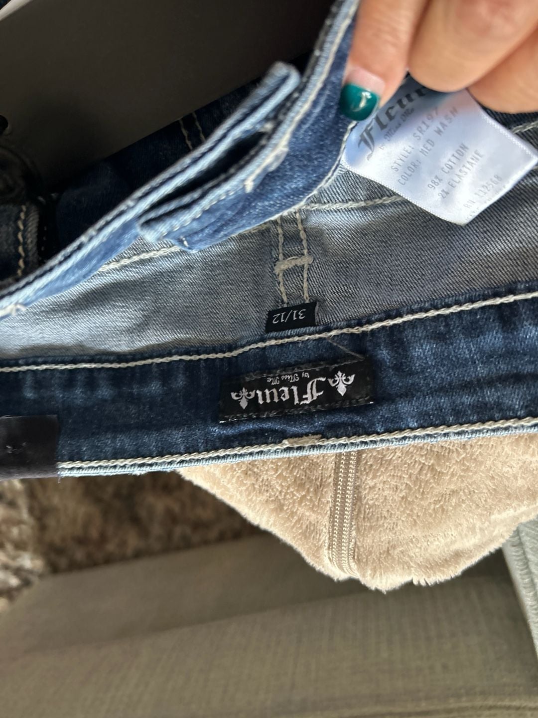 Miss Me Fleur SR197 Slim Wide Embellished Jeans Size 31/12 L32 7