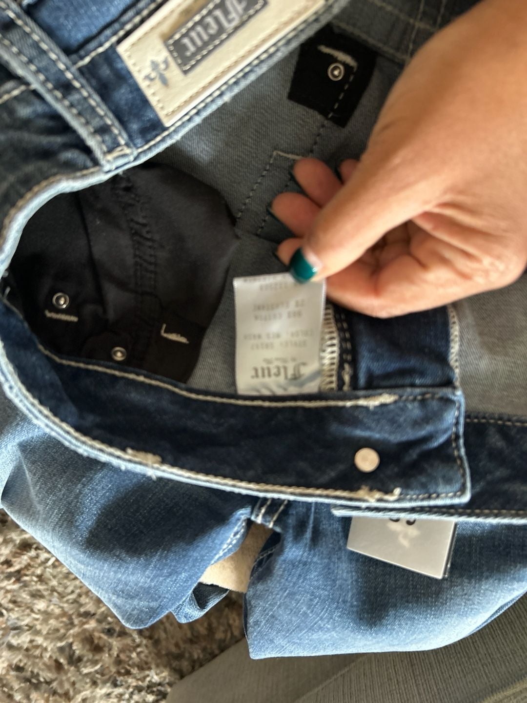 Miss Me Fleur SR197 Slim Wide Embellished Jeans Size 31/12 L32 8