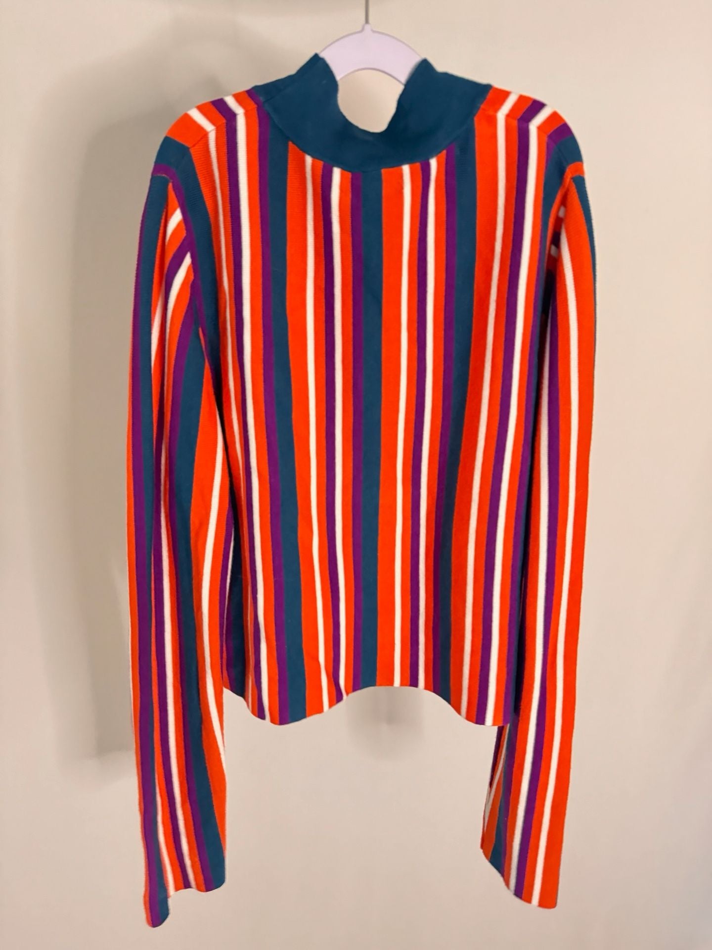 Victor Glemaud x Target Striped Mock Neck Pullover Sweater 2