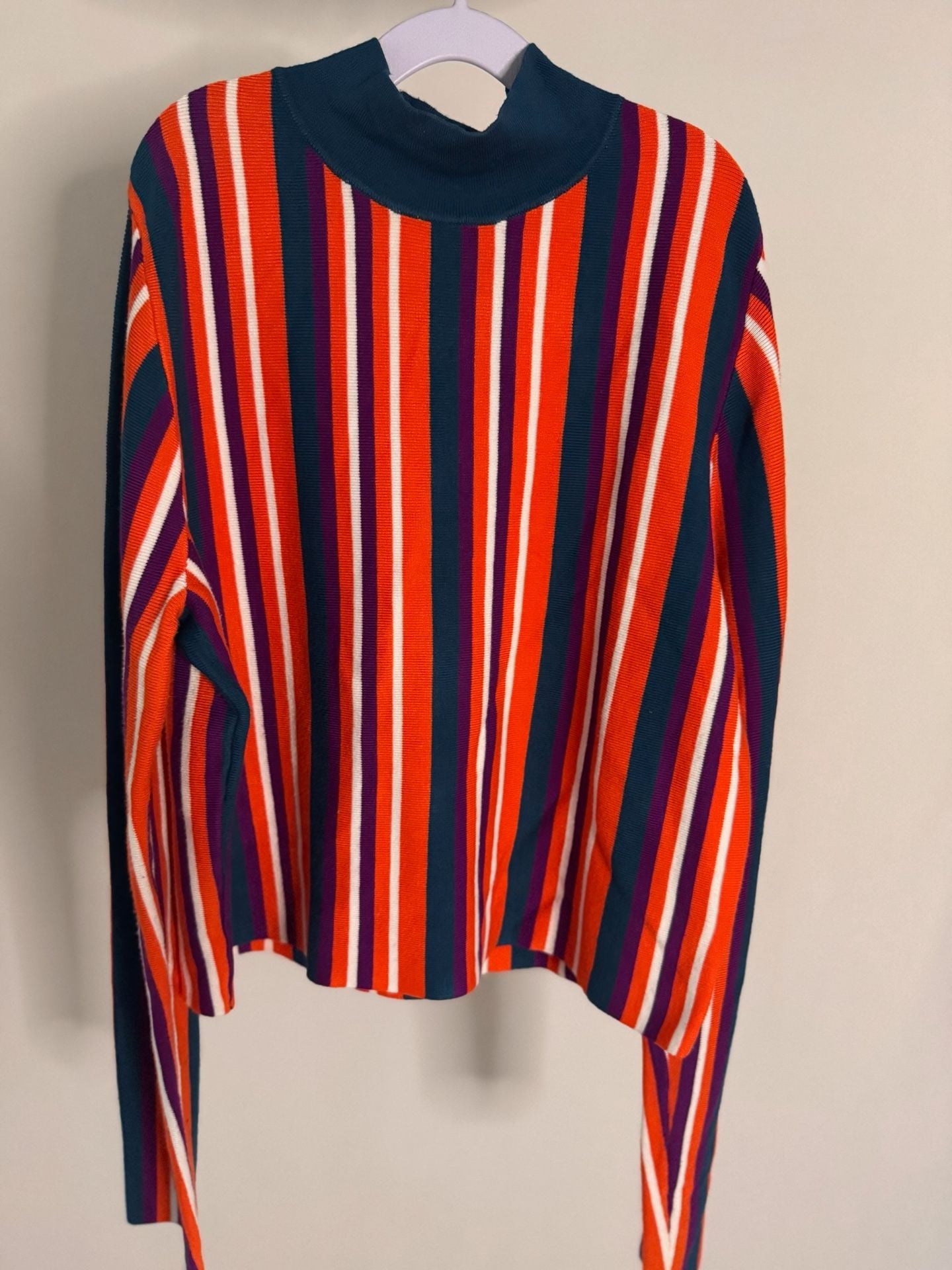 Victor Glemaud x Target Striped Mock Neck Pullover Sweater 3