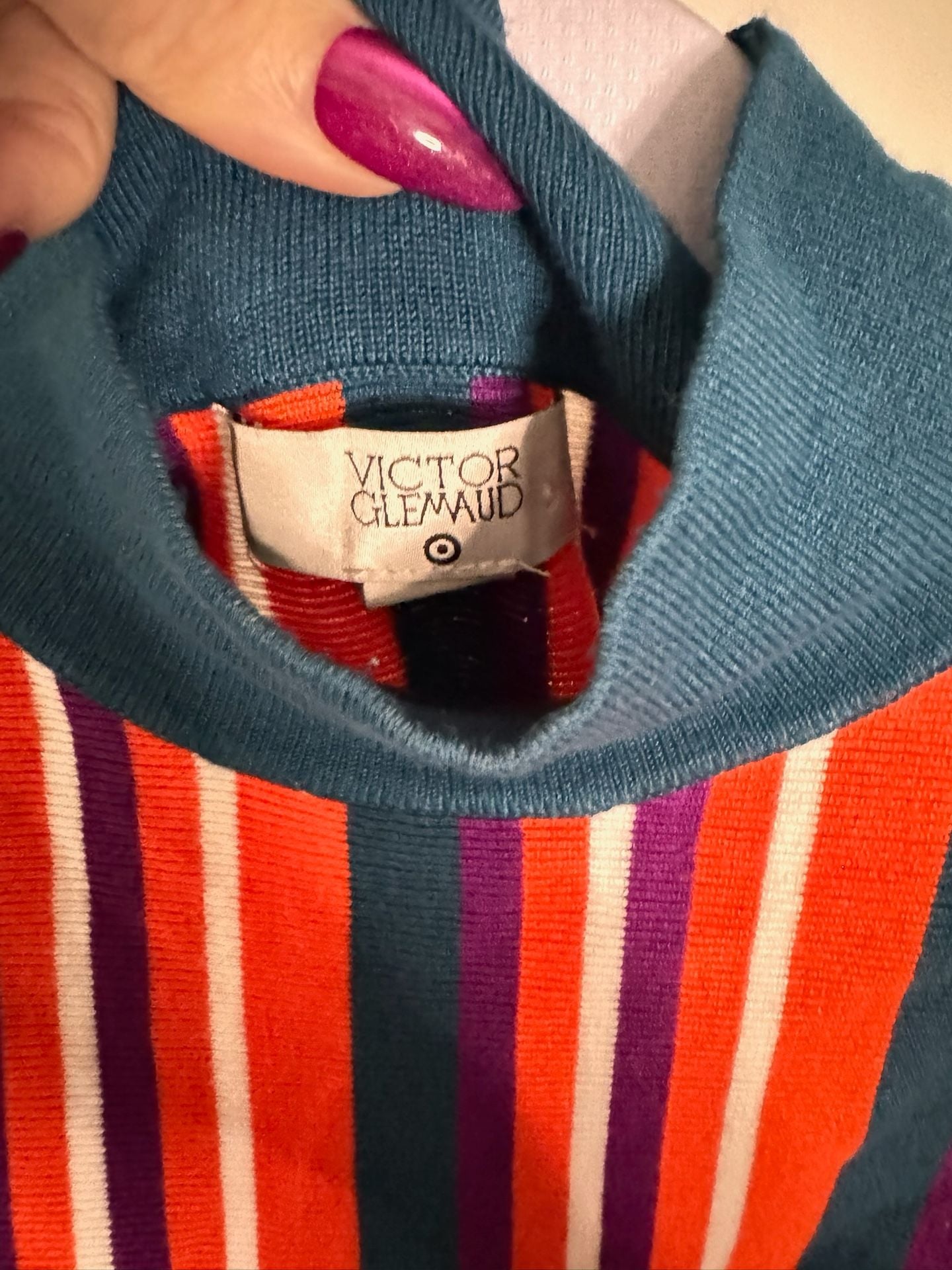 Victor Glemaud x Target Striped Mock Neck Pullover Sweater 4