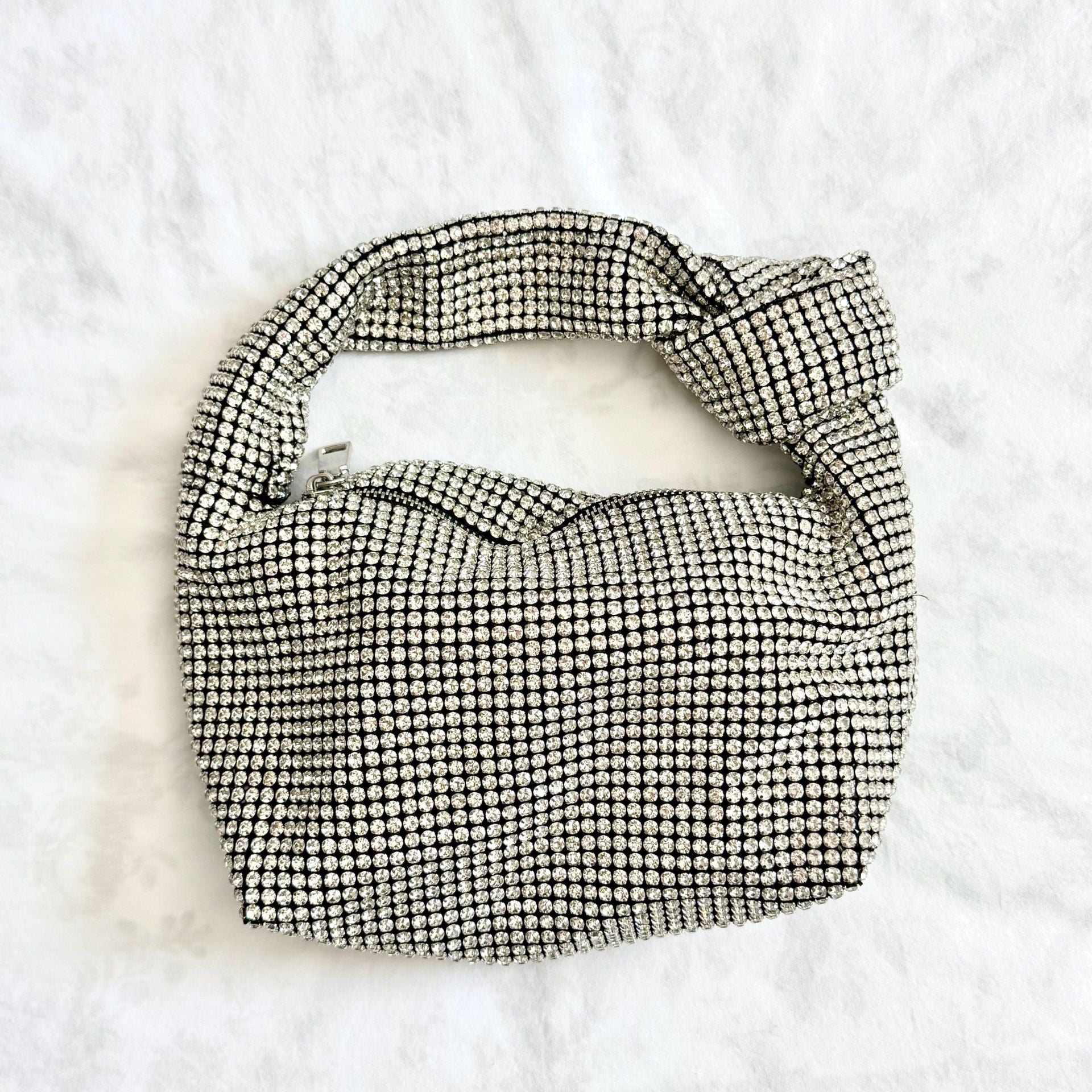 Madison West Rhinestone Knotted Handle Hobo Bag 2