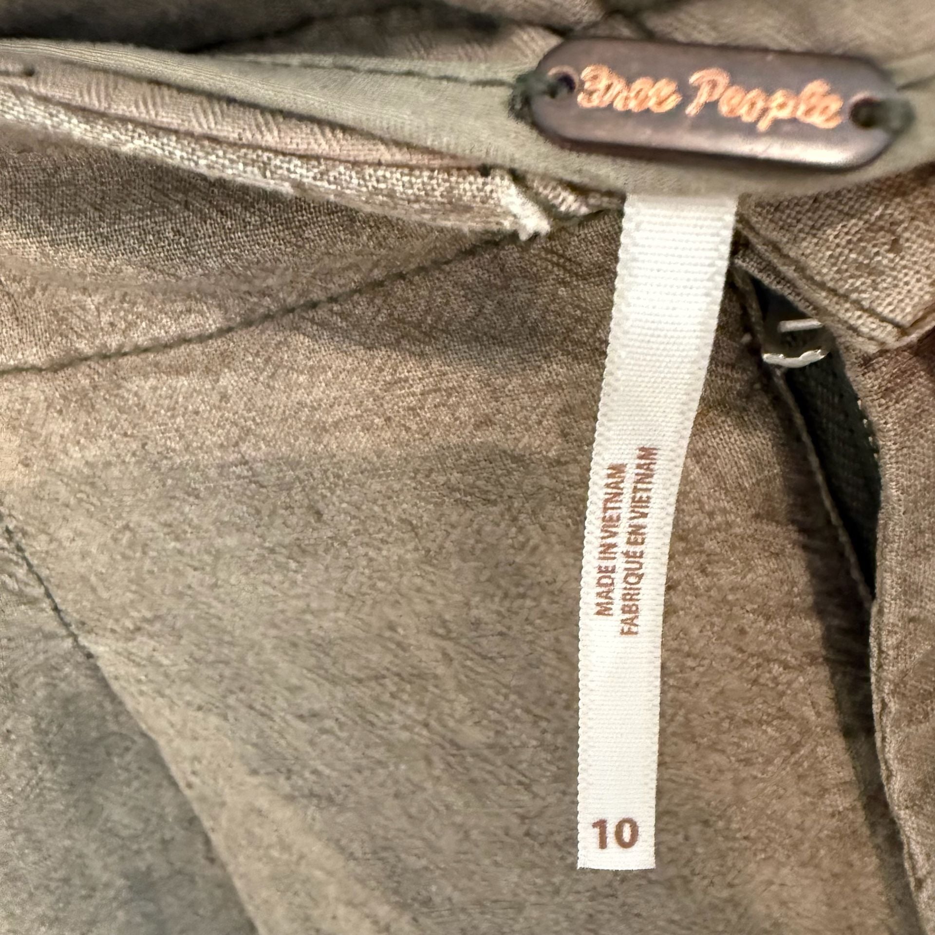 Free People Pleated Wide Leg Linen Blend Trousers Size 10 4