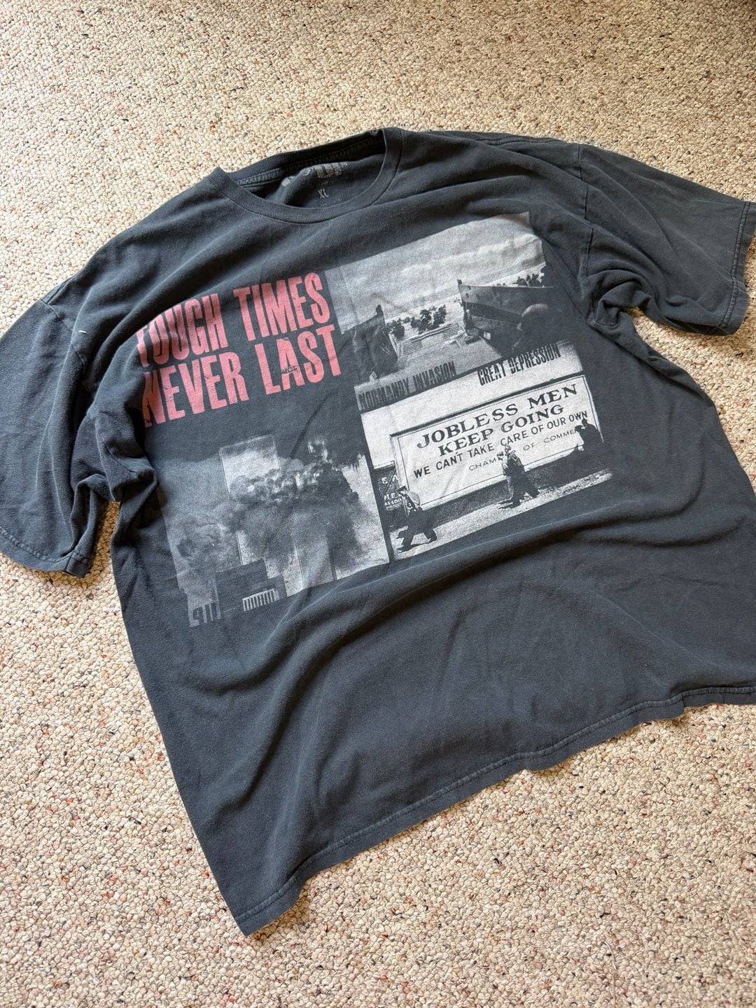 Ranger Up Tough Times Never Last Graphic T-Shirt Size XL 3