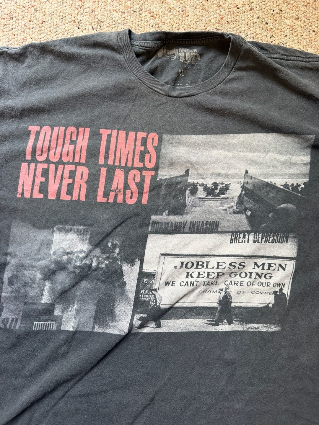 Ranger Up Tough Times Never Last Graphic T-Shirt Size XL 4