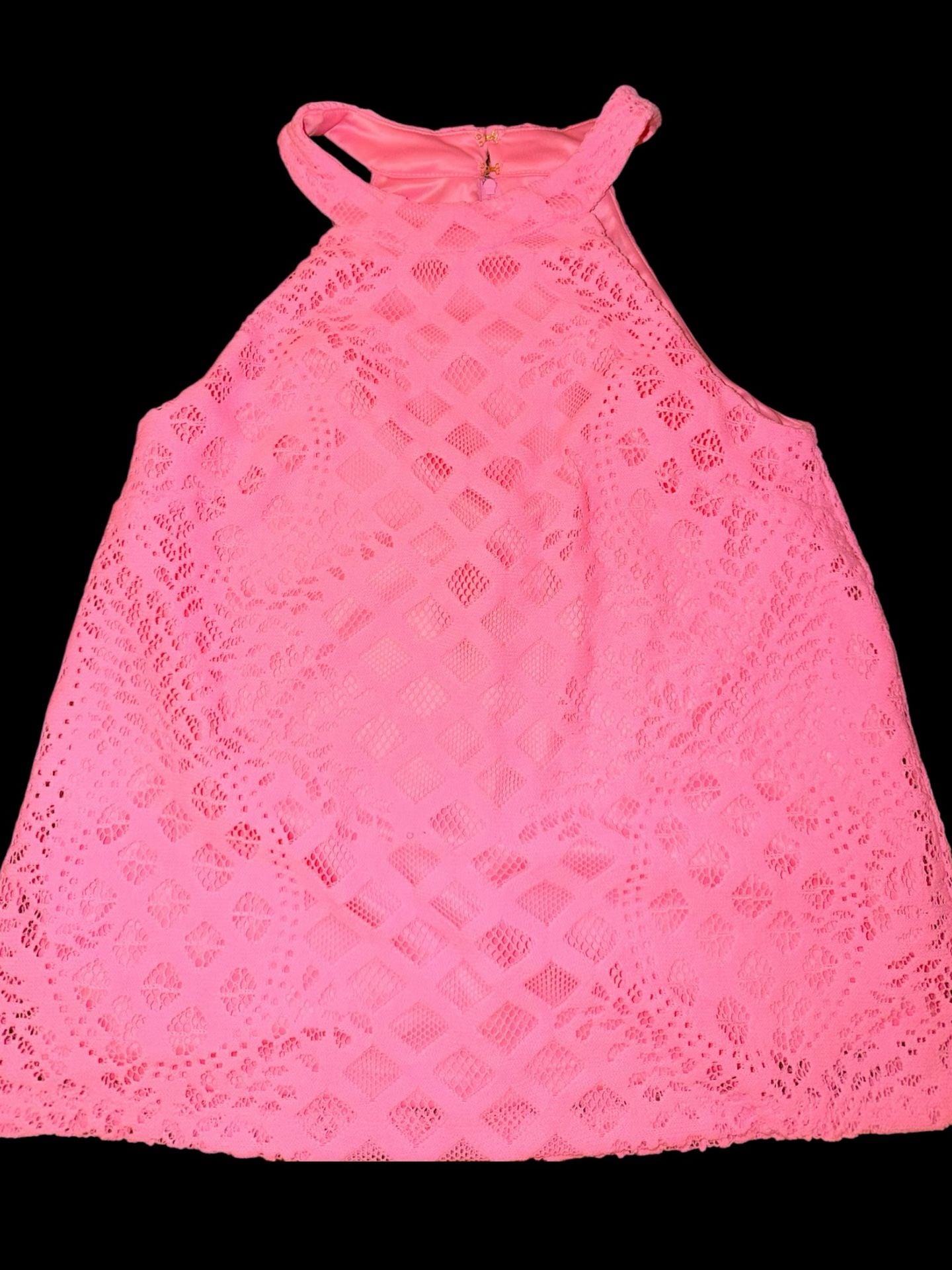 Lilly Pulitzer girls pelican pink pineapple Shift Dress sz Small 1