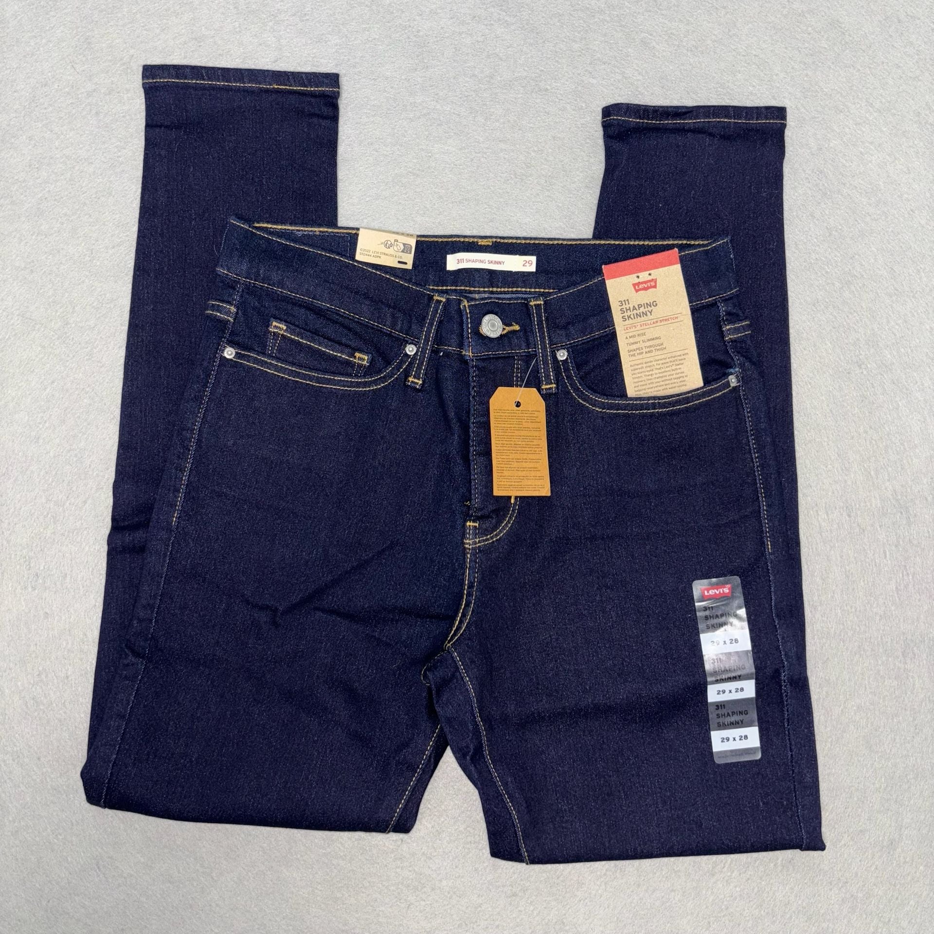 Levi's 311 Shaping Skinny Jeans Womens Size 29 x 28 Dark Indigo Casual NWT 2