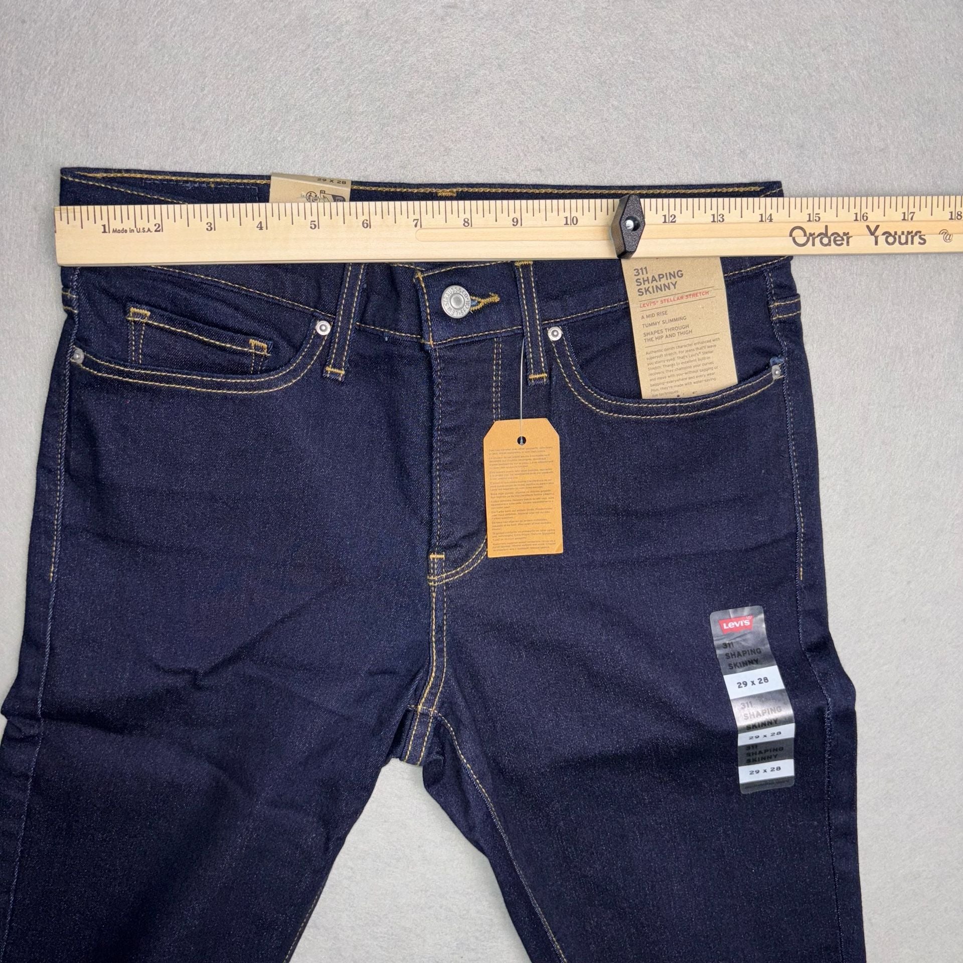 Levi's 311 Shaping Skinny Jeans Womens Size 29 x 28 Dark Indigo Casual NWT 11