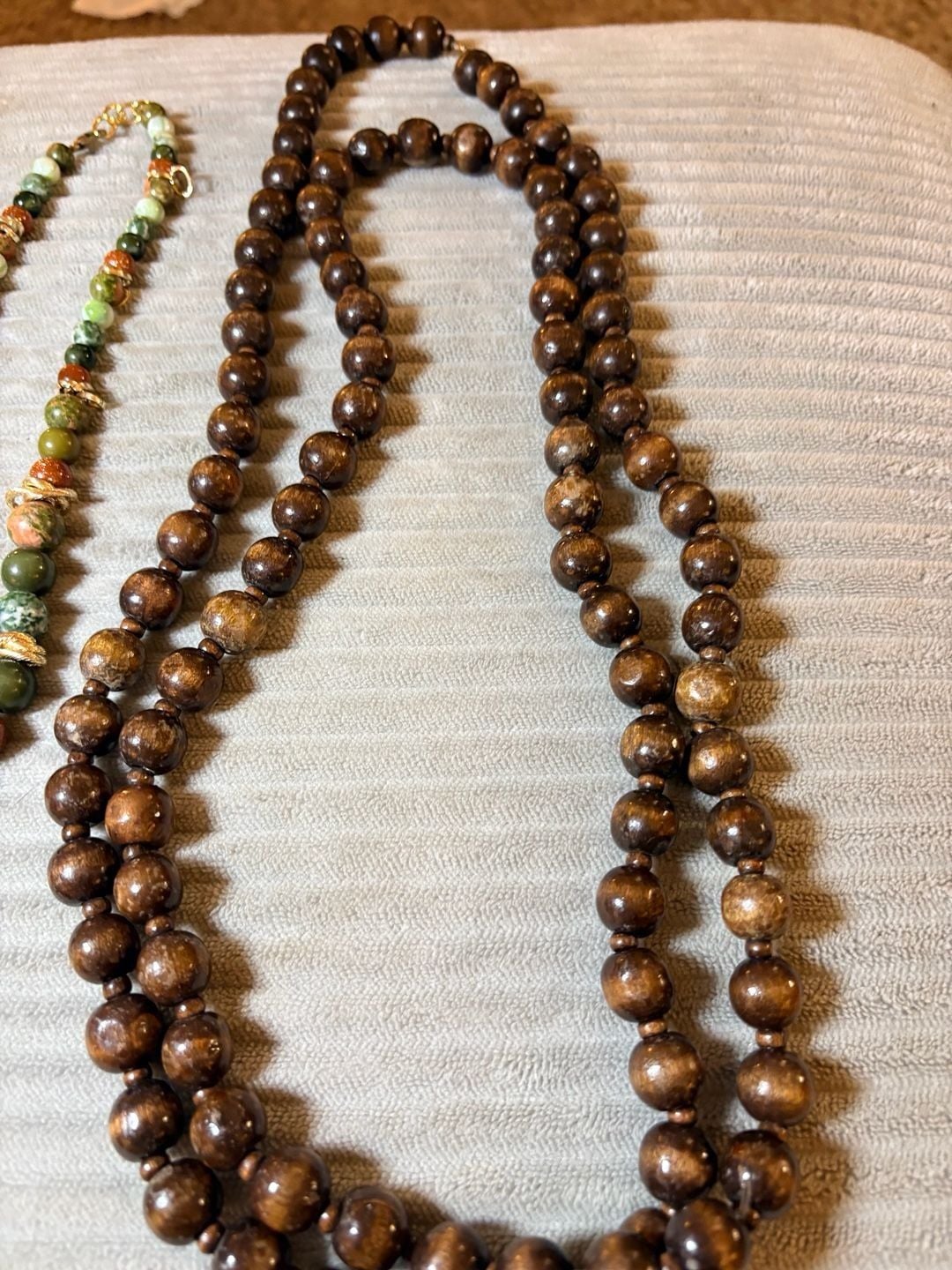 Beaded Jewelry Lot Wooden and Stone Necklaces and Bracelets 2