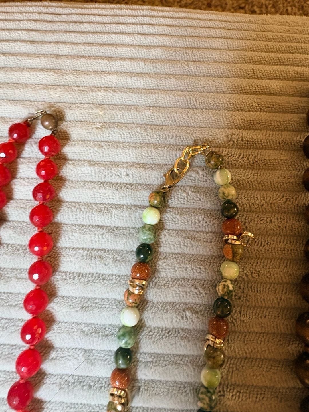 Beaded Jewelry Lot Wooden and Stone Necklaces and Bracelets 5