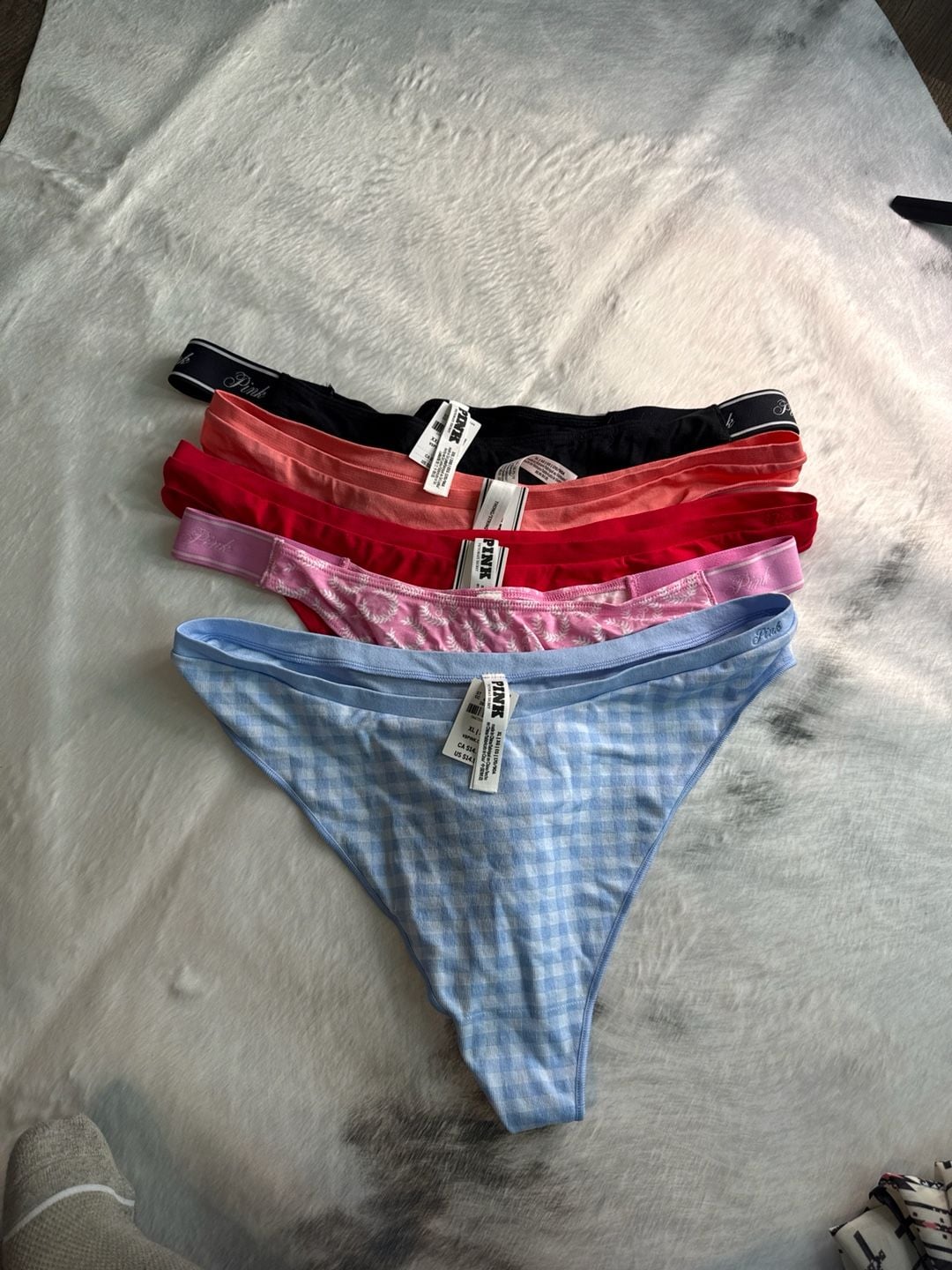PINK bundle multi color thongs- XL, XXL 1
