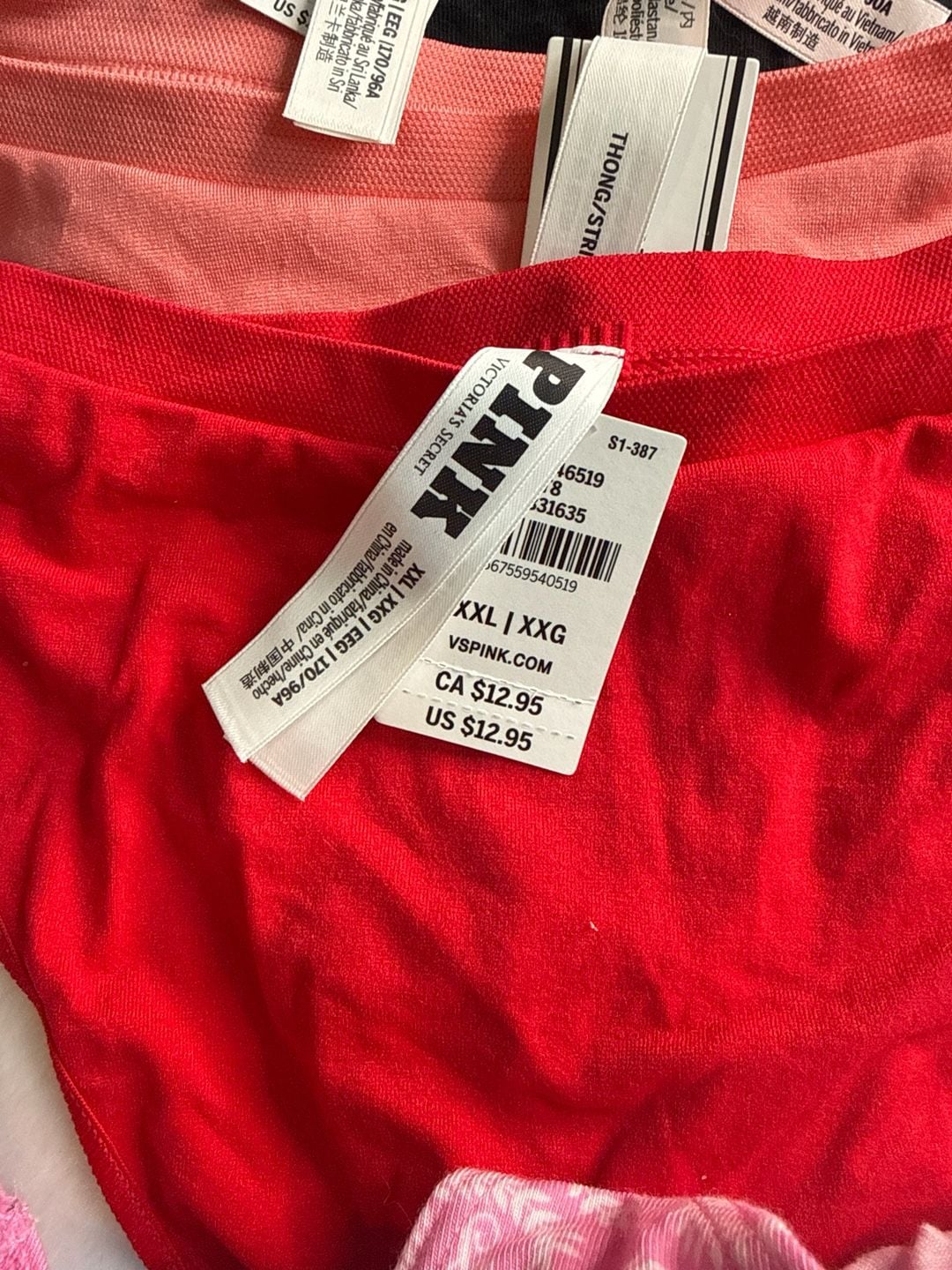 PINK bundle multi color thongs- XL, XXL 4