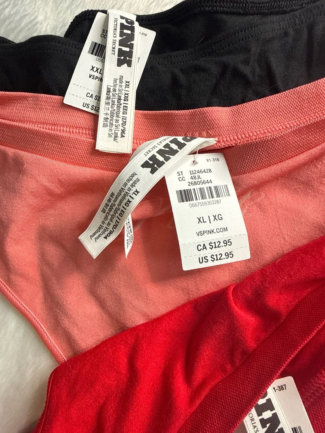 PINK bundle multi color thongs- XL, XXL 5