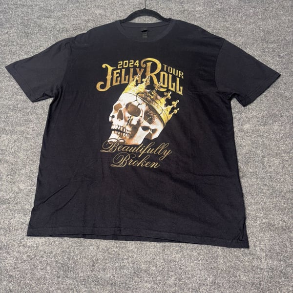 Jelly Roll 2024 Beautifully Broken Tour T-Shirt Size XL