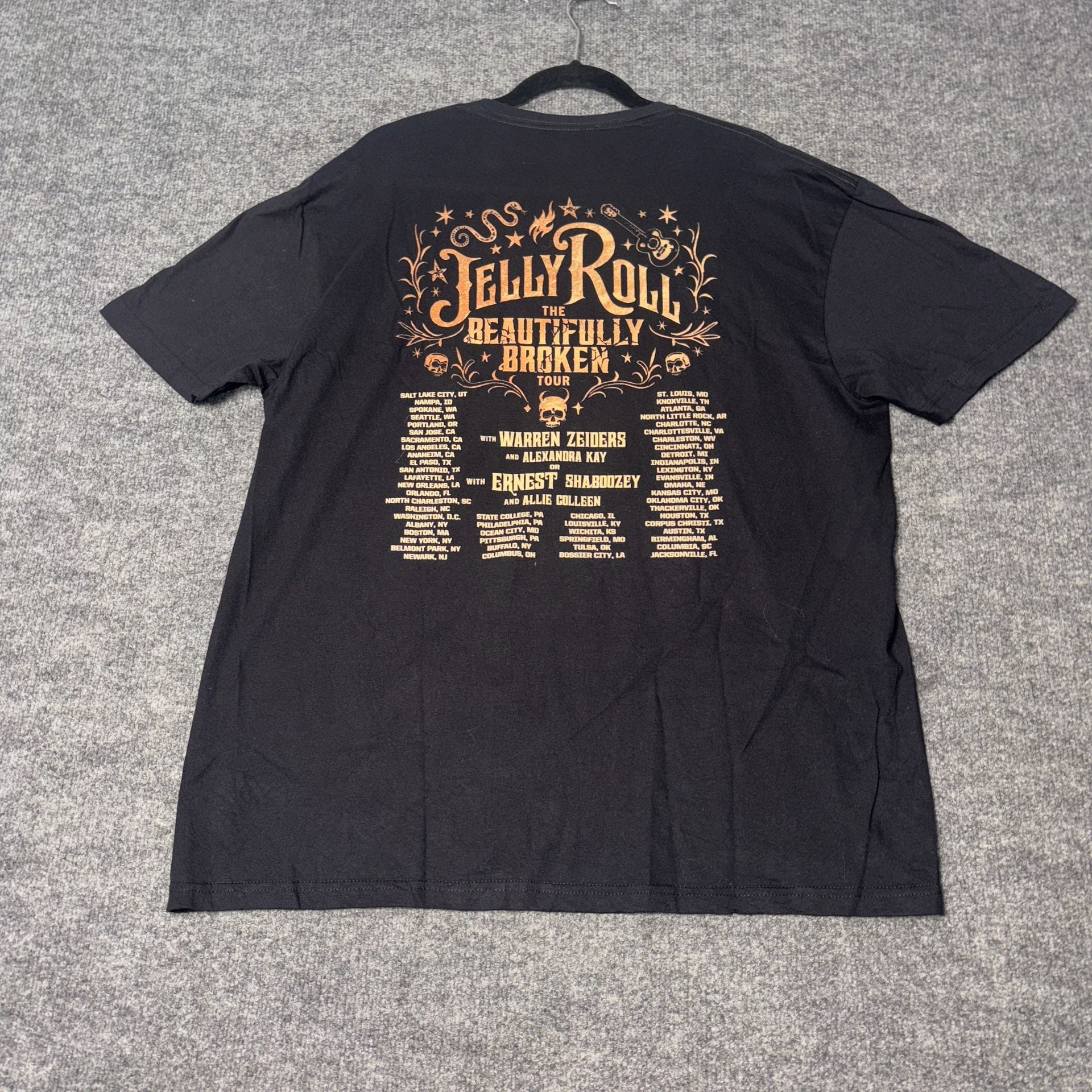 Jelly Roll 2024 Beautifully Broken Tour T-Shirt Size XL 3