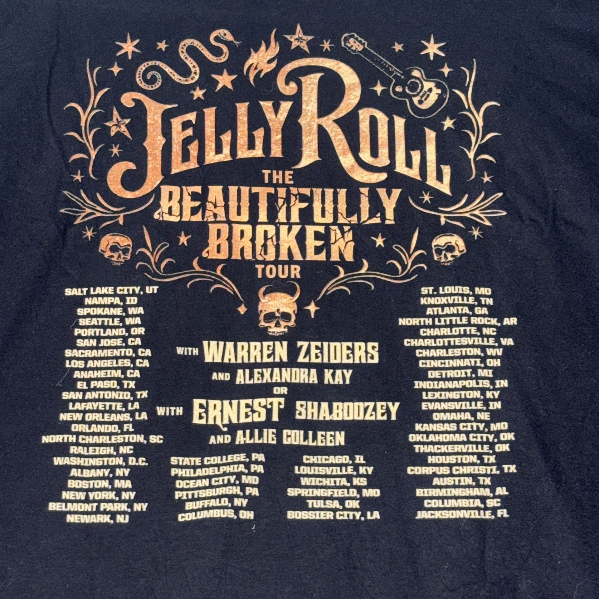 Jelly Roll 2024 Beautifully Broken Tour T-Shirt Size XL 5