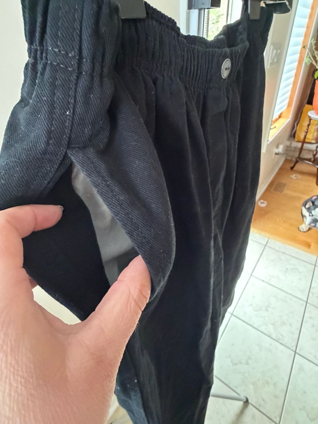 Woman Within Black Elastic Waist Straight Leg Pants Size 18W 4