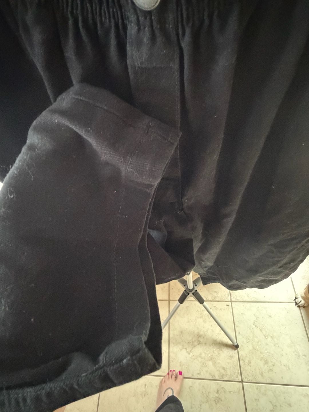 Woman Within Black Elastic Waist Straight Leg Pants Size 18W 6