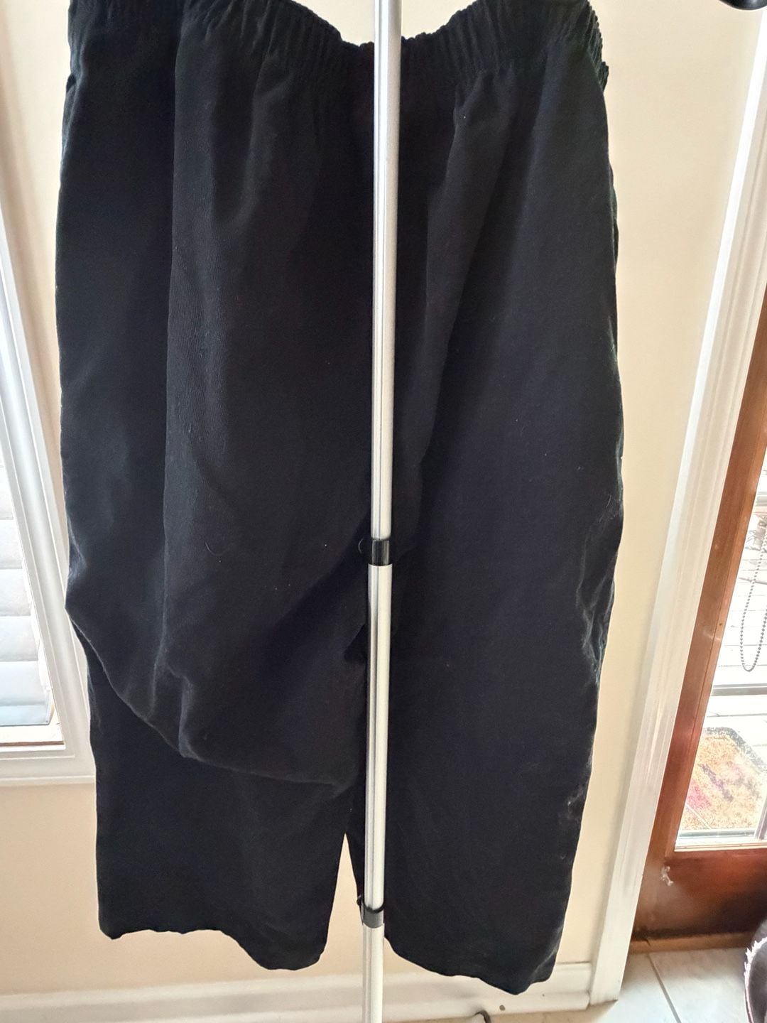 Woman Within Black Elastic Waist Straight Leg Pants Size 18W 8