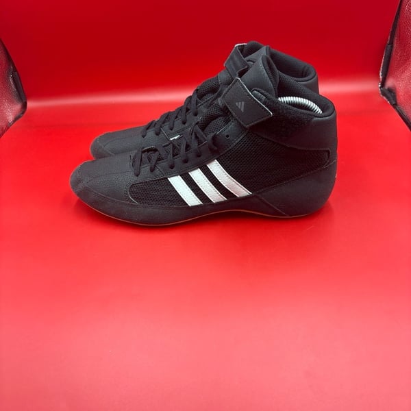 Adidas HVC 2 Wrestling Shoes Black White Gum Size 9.5