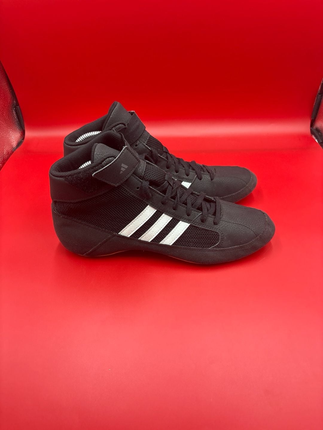 Adidas HVC 2 Wrestling Shoes Black White Gum Size 9.5 3