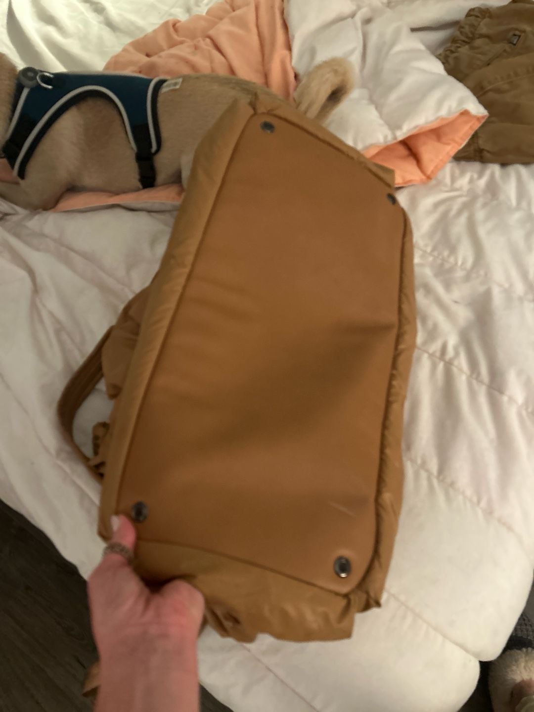 Caraa Large Cloud Tote Bag in Tan Vegan Nylon 11