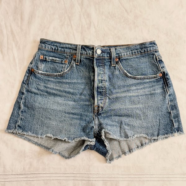 Levi's 501 Original High Rise Cut-Off Denim Shorts 30