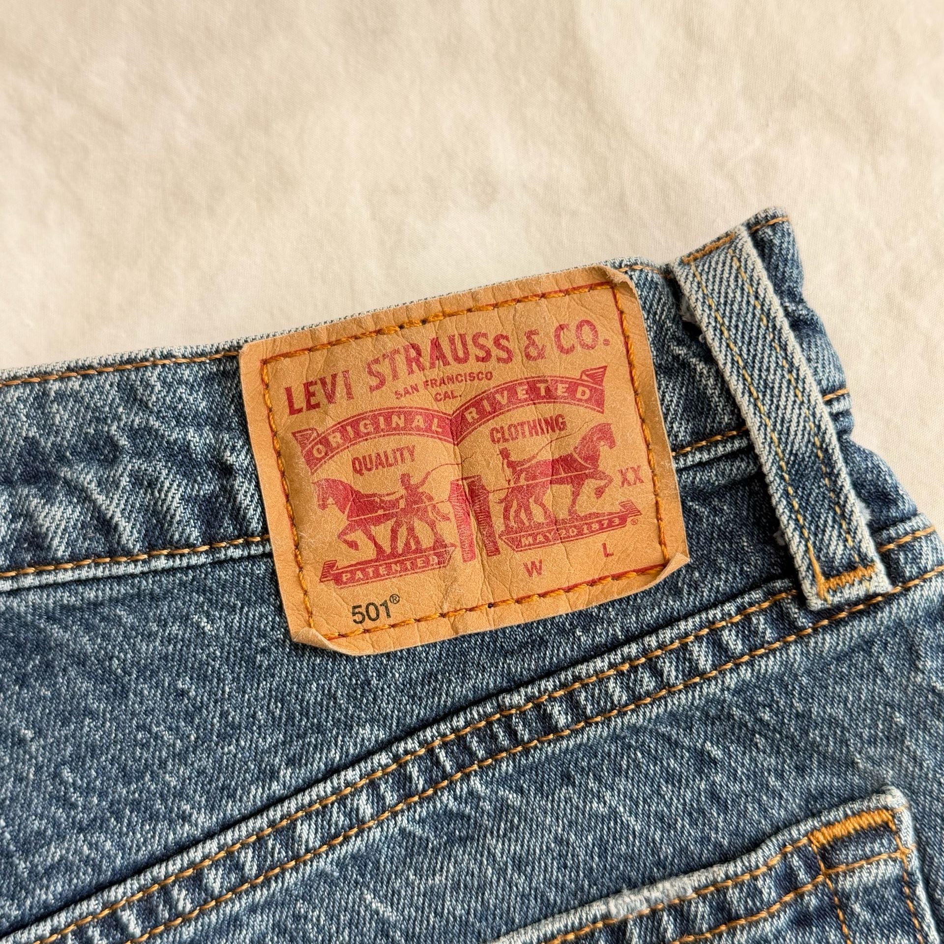 Levi's 501 Original High Rise Cut-Off Denim Shorts 30 3