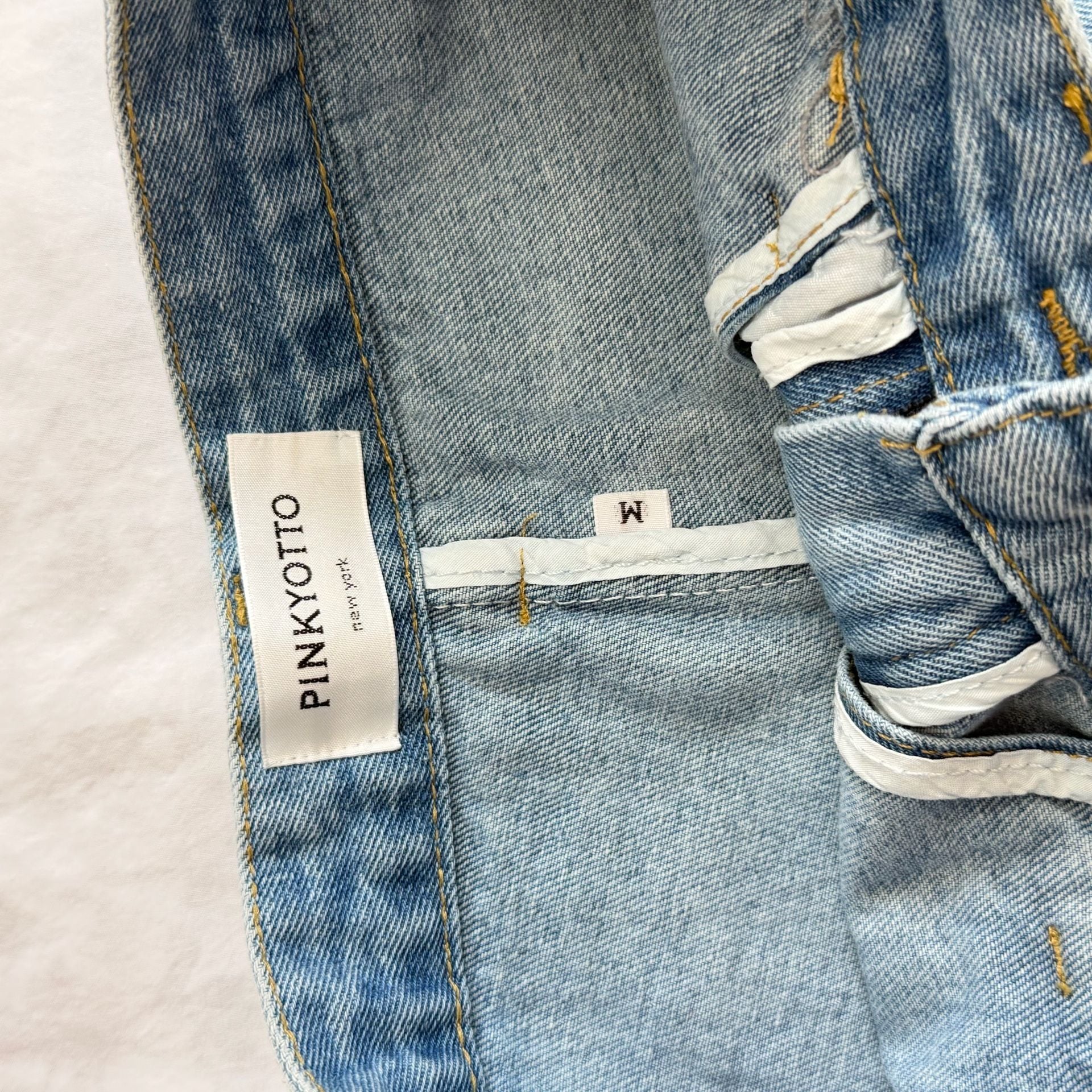Pinkyotto Lace-Up Raw Hem Denim Skort Size M 3