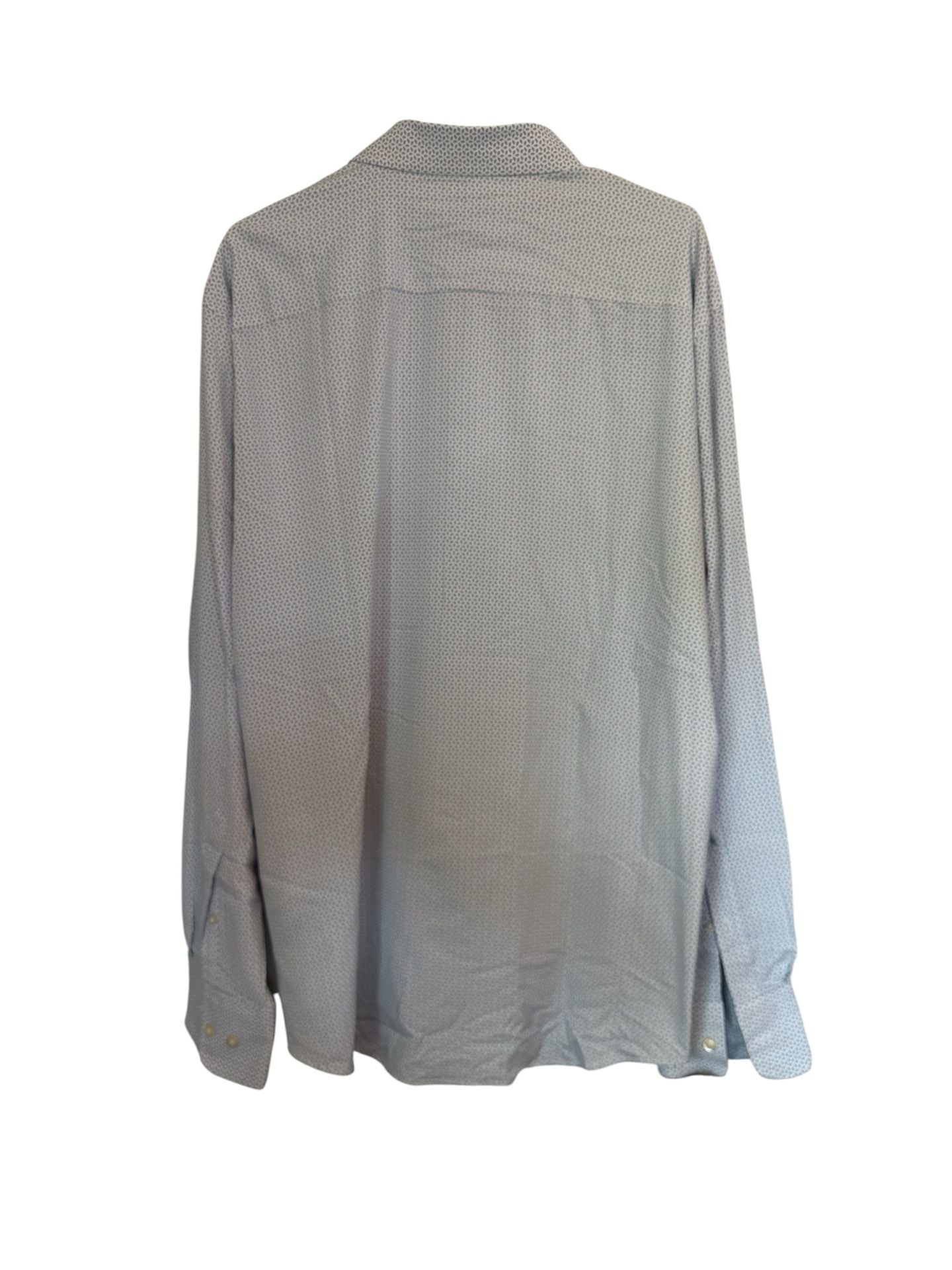 Peter Millar Summer Comfort Blue Diamond Print Performance Shirt Size XL 8
