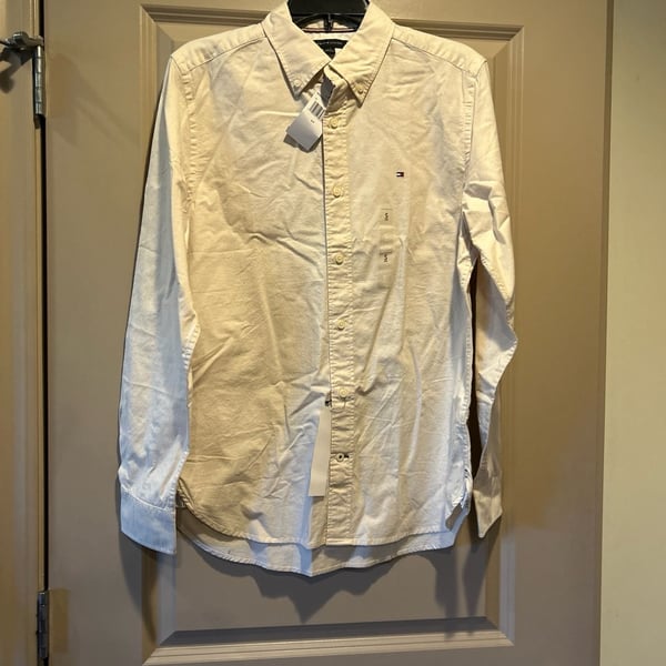 Tommy Hilfiger Regular Fit Stretch Long Sleeve Button Down Shirt Size S